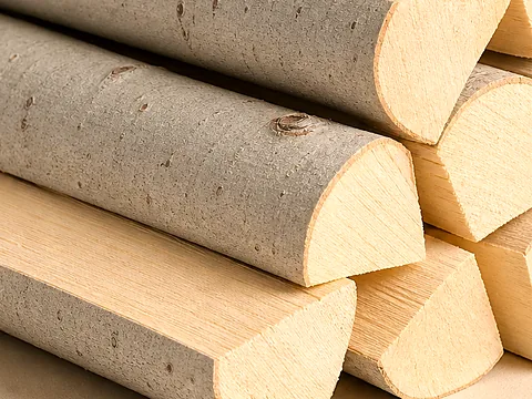 Липовые дрова для русской бани — фактура распила